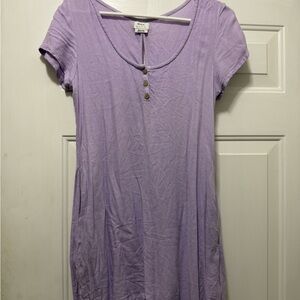 RVCA Lavender dress with Button Accents women’s m